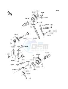 KVF750 4x4 KVF750LCF EU GB drawing Camshaft(s)/Tensioner