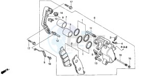 CM125C drawing FRONT BRAKE CALIPER (SI)