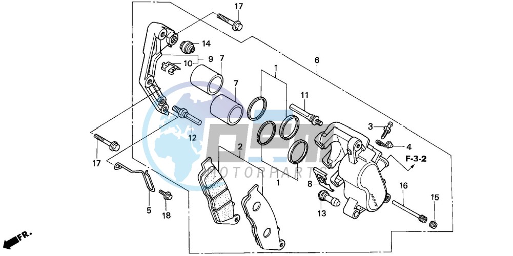 FRONT BRAKE CALIPER (SI)