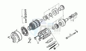 Pegaso 125 drawing Starter motor