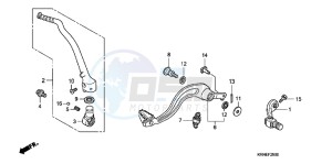 CRF250RD CRF250R Europe Direct - (ED) drawing PEDAL/KICK STARTER ARM