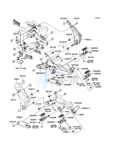 ER-6n ABS ER650D9F GB XX (EU ME A(FRICA) drawing Footrests