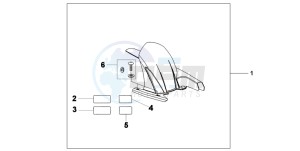 CB600FA CB600FA drawing HUGGER PEARL PEARL COOL WHITE