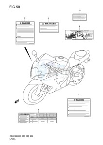 GSX-R600 (E3-E28) drawing LABEL