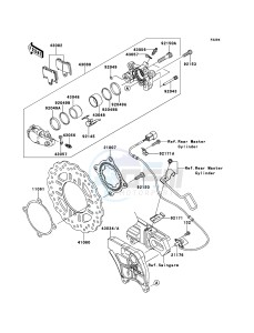 ZZR1400_ABS ZX1400FDF FR GB XX (EU ME A(FRICA) drawing Rear Brake