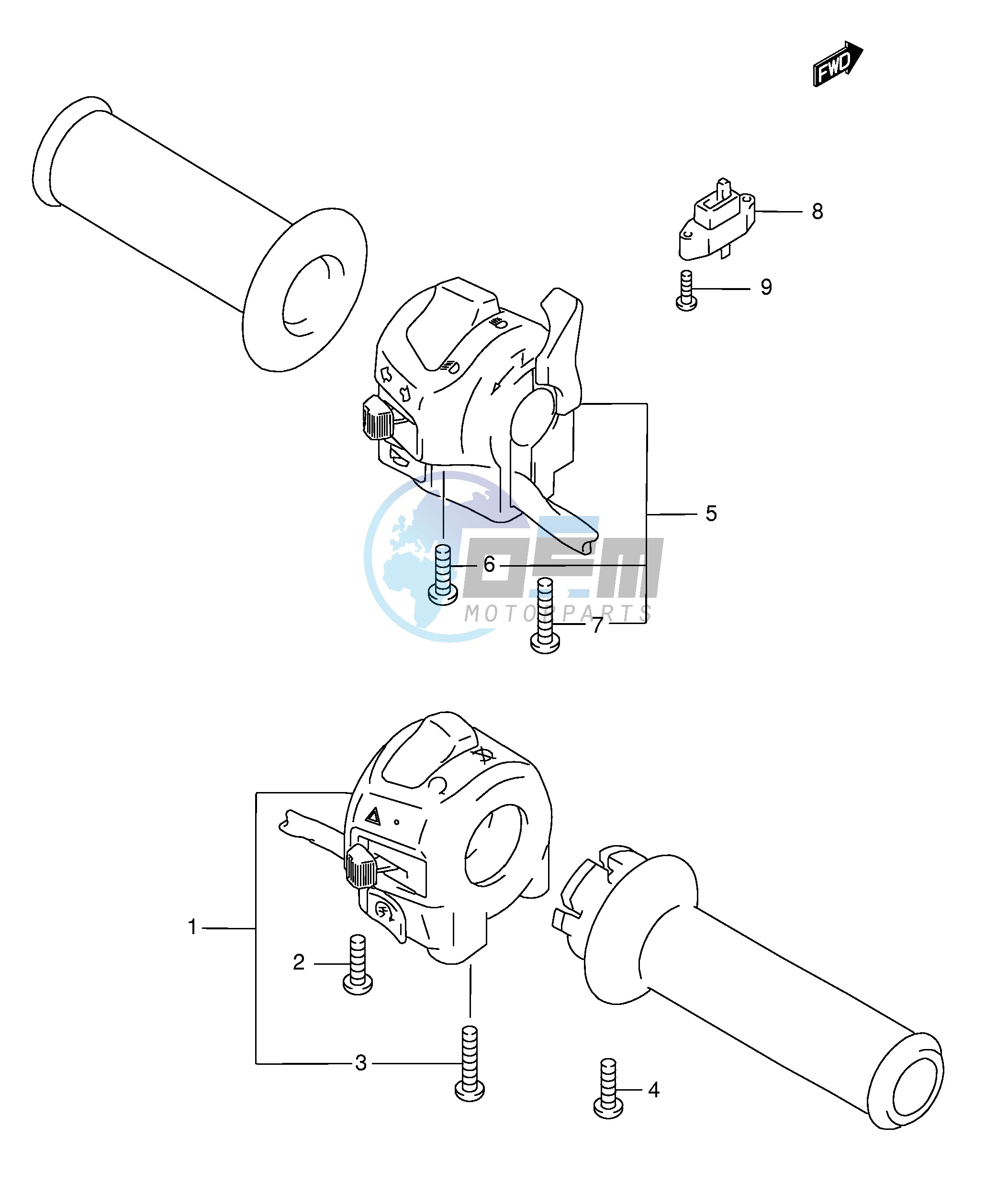 HANDLE SWITCH (GSF600K3 K4 UK3 UK4 ZK4)