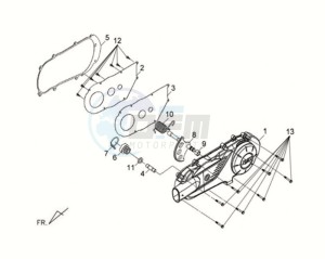 FIDDLE II 125S drawing CRANKCASE COVER LEFT