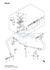 GSF1200 (E2) Bandit drawing CLUTCH MASTER CYLINDER (GSF1200K6 AK6)