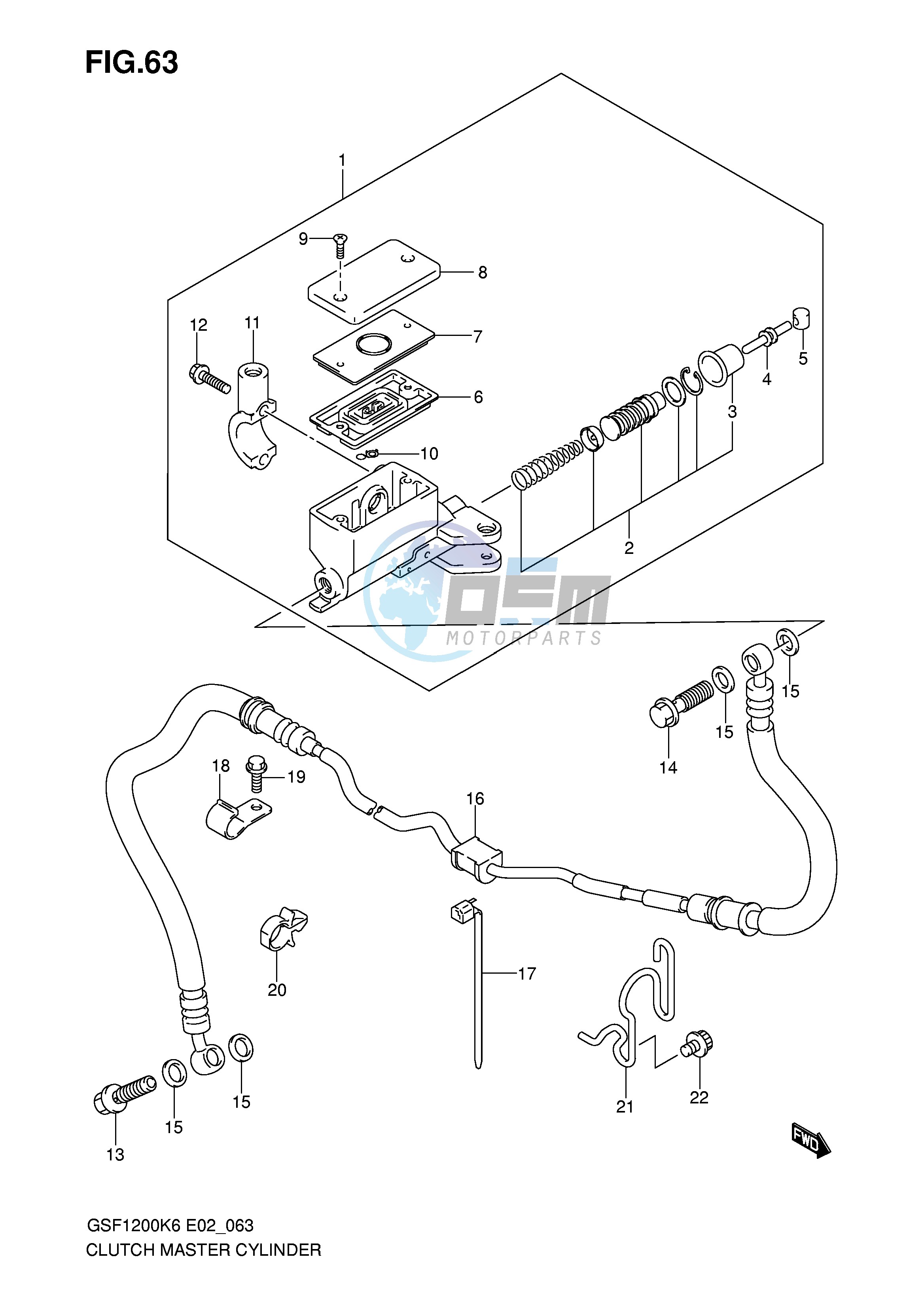 CLUTCH MASTER CYLINDER (GSF1200K6 AK6)