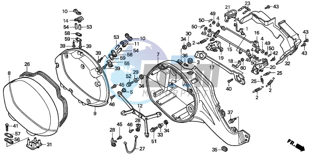 R. SADDLEBAG (NT650VW/X/Y/1)