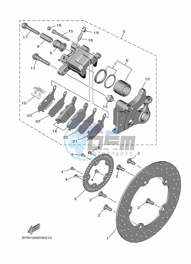 REAR BRAKE CALIPER