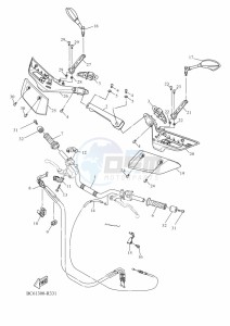 TRACER 700 MTT690-U (B1K2) drawing STEERING HANDLE & CABLE