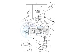 YZF R6 600 drawing FUEL TANK MY04