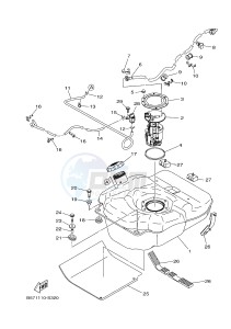 YXZ1000ETS YXZ10YESH YXZ1000R EPS SS SPECIAL EDITION (B577) drawing FUEL TANK