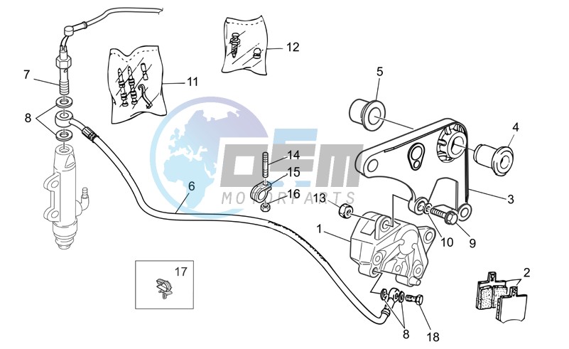 Rear brake caliper