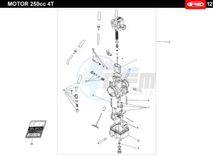 TANGO-250-WHITE drawing CARBURETTOR