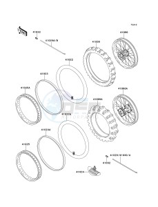 KX 100 C [KX100] (C1-C3) [KX100] drawing WHEELS_TIRES