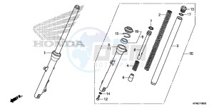 GLR1251WHF CB125F UK - (E) drawing FRONT FORK