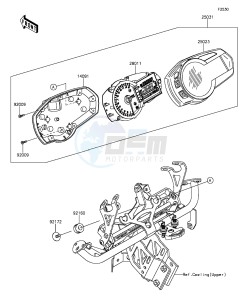 Z1000SX_ABS ZX1000MEF FR GB XX (EU ME A(FRICA) drawing Meter(s)