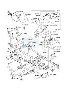 KVF650 4x4 KVF650D7F EU GB drawing Frame Fittings