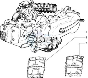 Liberty 125 drawing Engine