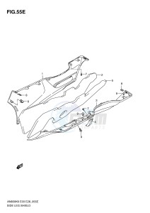 AN650 (E3-E28) Burgman drawing SIDE LEG SHIELD (MODEL AN650AL0)