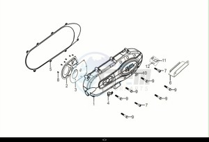 SYMPHONY 50 (XF05W1-EU) (E5) (M1) drawing L. CRANK CASE COVER