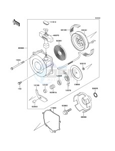 KLF250 KLF250-A3 EU GB drawing Recoil Starter