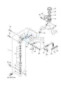 YFM350R YFM350RB RAPTOR 350 (10P9 10P9) drawing REAR MASTER CYLINDER