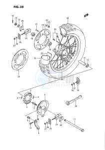 RM80 (E24) drawing REAR WHEEL (MODEL G H K)