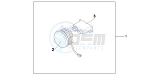 NC700XAD NC700X ABS Europe Direct - (ED) drawing KIT FR LED FOG LA