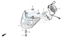 CBF150SH drawing HEADLIGHT