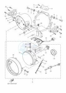 XSR700 MTM690 (BJV1) drawing HEADLIGHT