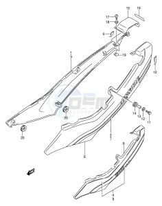 GS500E (E2) drawing FRAME COVER (MODEL K L)