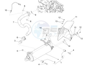 RS 125 Replica E4 ABS (APAC) drawing Exhaust pipe