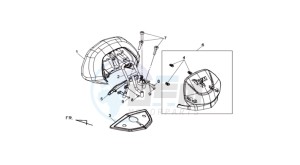 MAXSYM 400 EFI drawing BACK SUPPORT - GRIP BAR