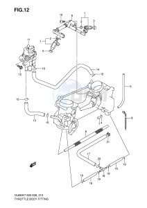 DL650 (E3-E28) V-Strom drawing THROTTLE BODY FITTING