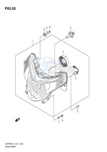 GSF650 (E21) Bandit drawing HEADLAMP (GSF650SUL1 E21)