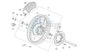 V7 Special - Stone 750 drawing Rear wheel I