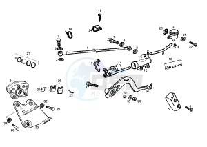 SENDA R DRD E1 E1R - 50 cc drawing REAR BRAKE SYSTEM