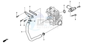 CB500 drawing WATER PIPE