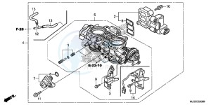 GL1800BG GOLDWING - F6B UK - (E) drawing THROTTLE BODY