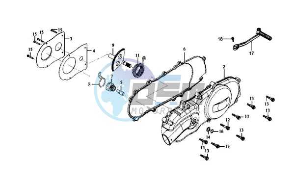 CRANKCASE COVER LEFT