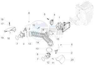 V7 Special 750 drawing Throttle body