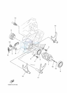 YZ250 (BCR9) drawing SHIFT CAM & FORK