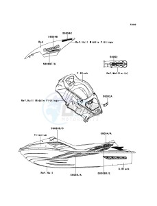 JET SKI ULTRA 300LX JT1500JBF EU drawing Decals(Titanium)