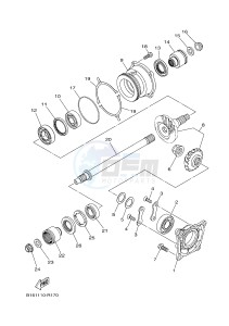 YFM700FWAD YFM70GPSH GRIZZLY 700 EPS SPECIAL EDITION (B1A4) drawing MIDDLE DRIVE GEAR