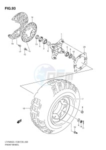 LT-R450 (E28-E33) drawing FRONT WHEEL (LT-R450ZL1 E33)