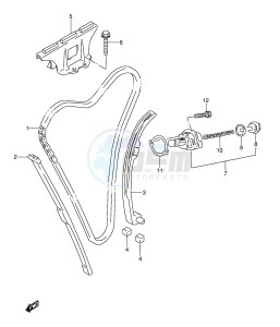 GSX600F (E2) Katana drawing CAM CHAIN (MODEL T)