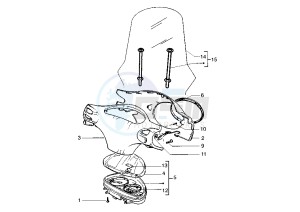 Liberty 125 drawing Speedometer - Handlebar covers PPTT